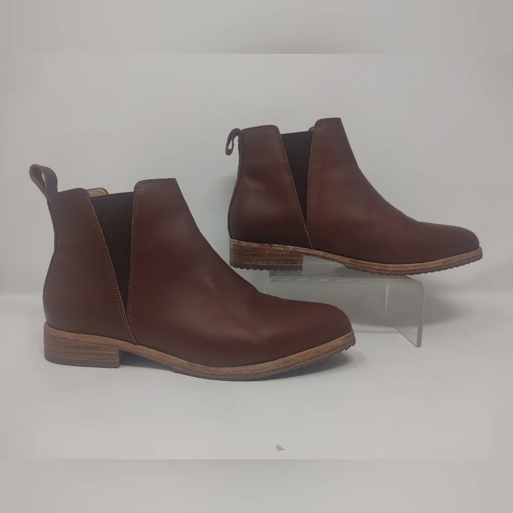 NISOLO Eva Everyday Chelsea Boot leather brown minimalist work Water-resistant